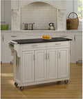 White Stainless Top Kitchen Cart N2672