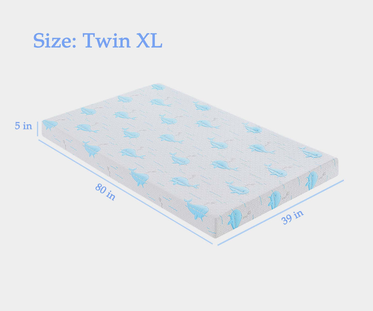 5 Inch Gel Memory Foam Twin Size Medium-Firm Mattress U644065