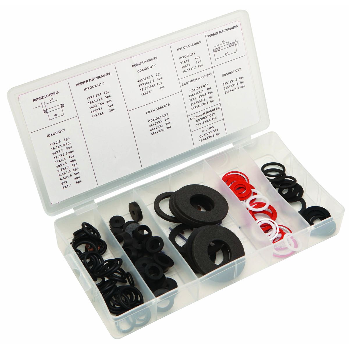 Tap Reseater Washer Assortment, 125 Piece I86644