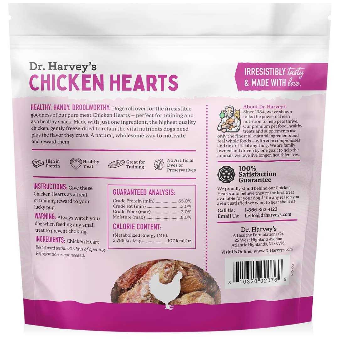 Freeze Dried Chicken Hearts Dog Treats M9272