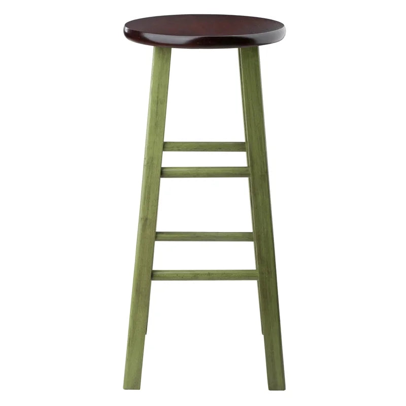 Rustic Green Walnut Finish Bar Stool O414679