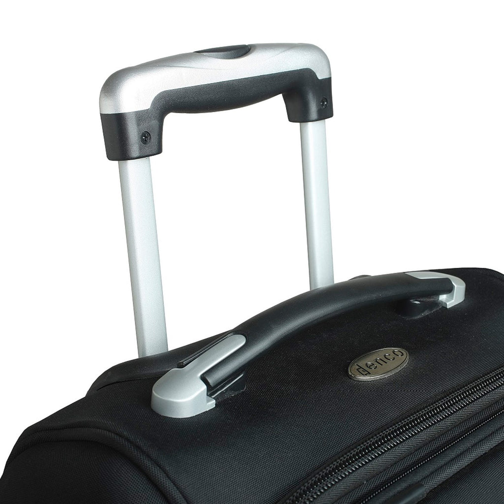 Black Softside Rolling Carry-On Suitcase J8498