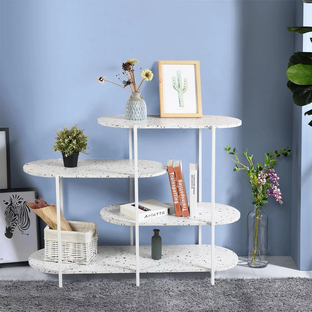 4-Tier Marble White Storage Shelf O1910