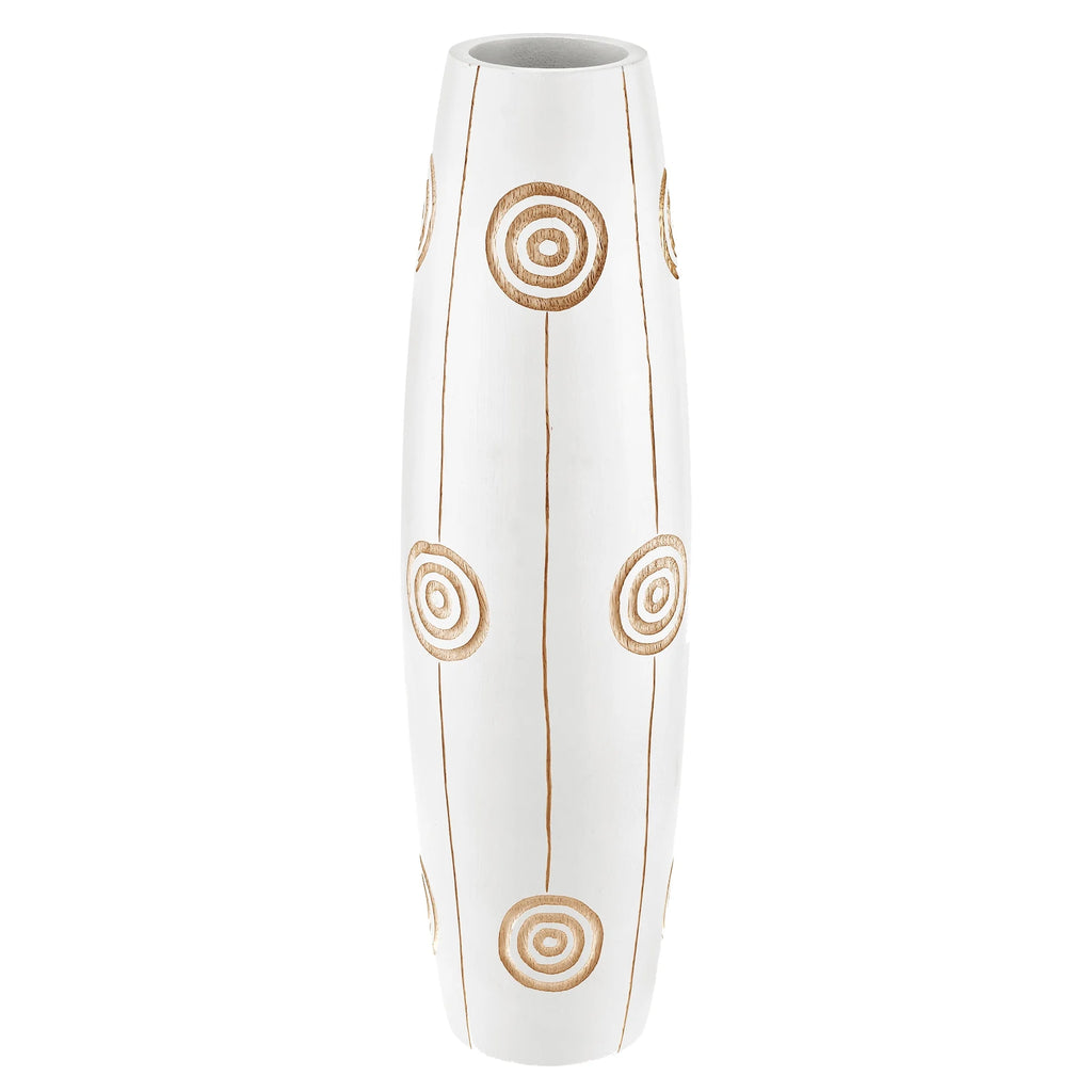 White Mango Tree Wood Flower Vase I571709