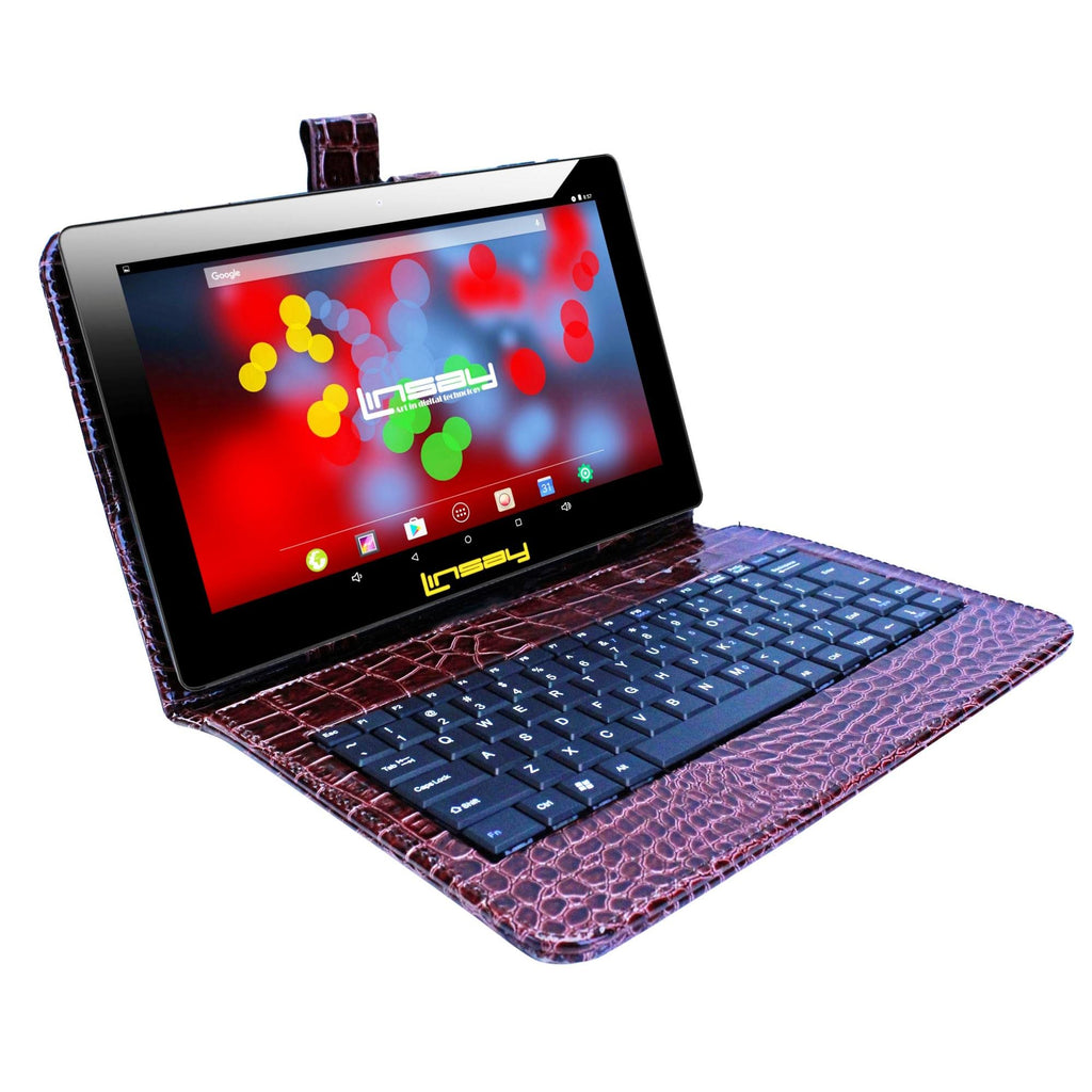 10.1 inch Quad Core IPS Screen Tablet 16GB with Leather Keyboard Case C864