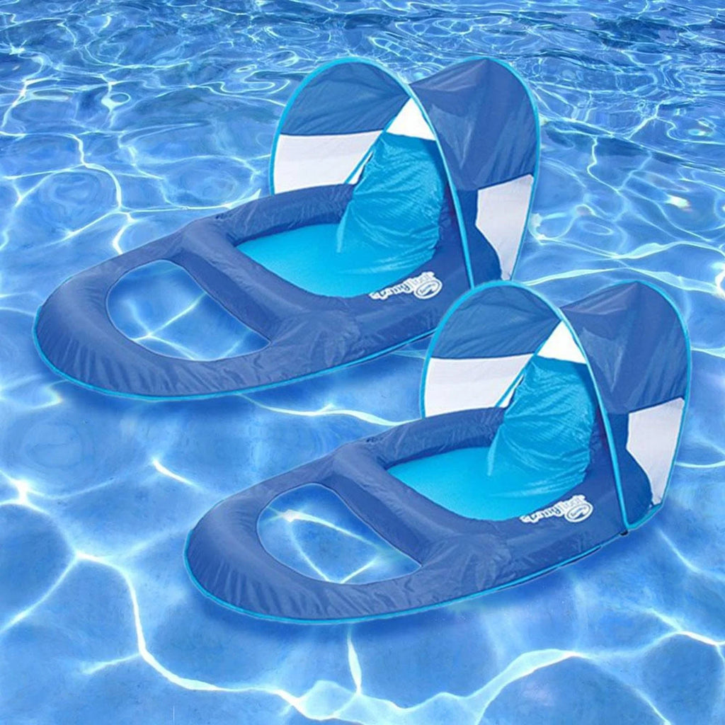 2 Pack Pool Float Recliner with Canopy D998118
