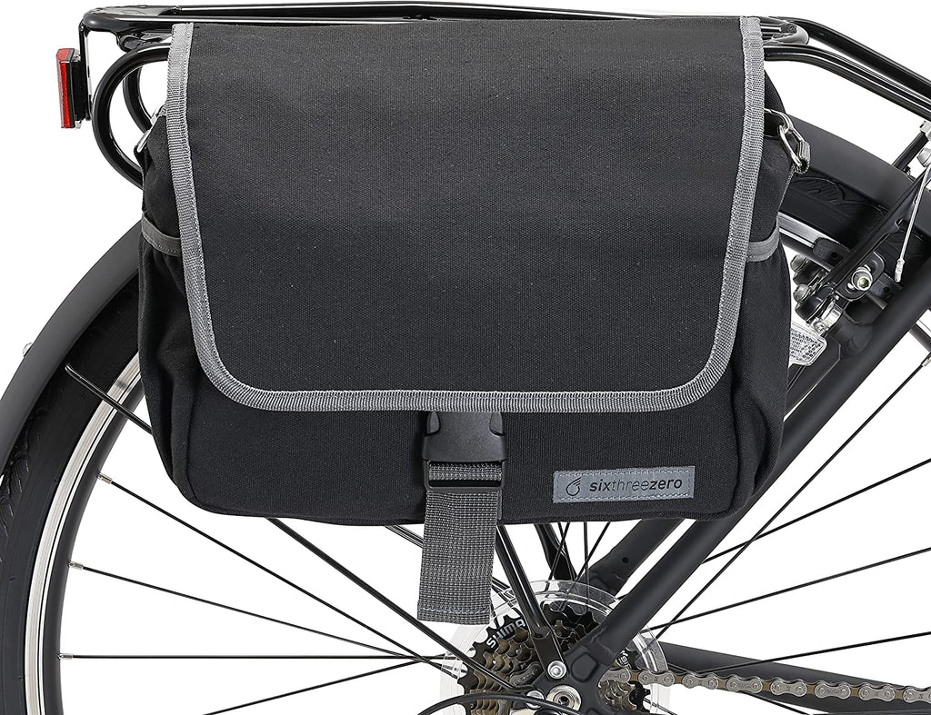Black Waterproof Bicycle Pannier Bag with Shoulder Strap Y867