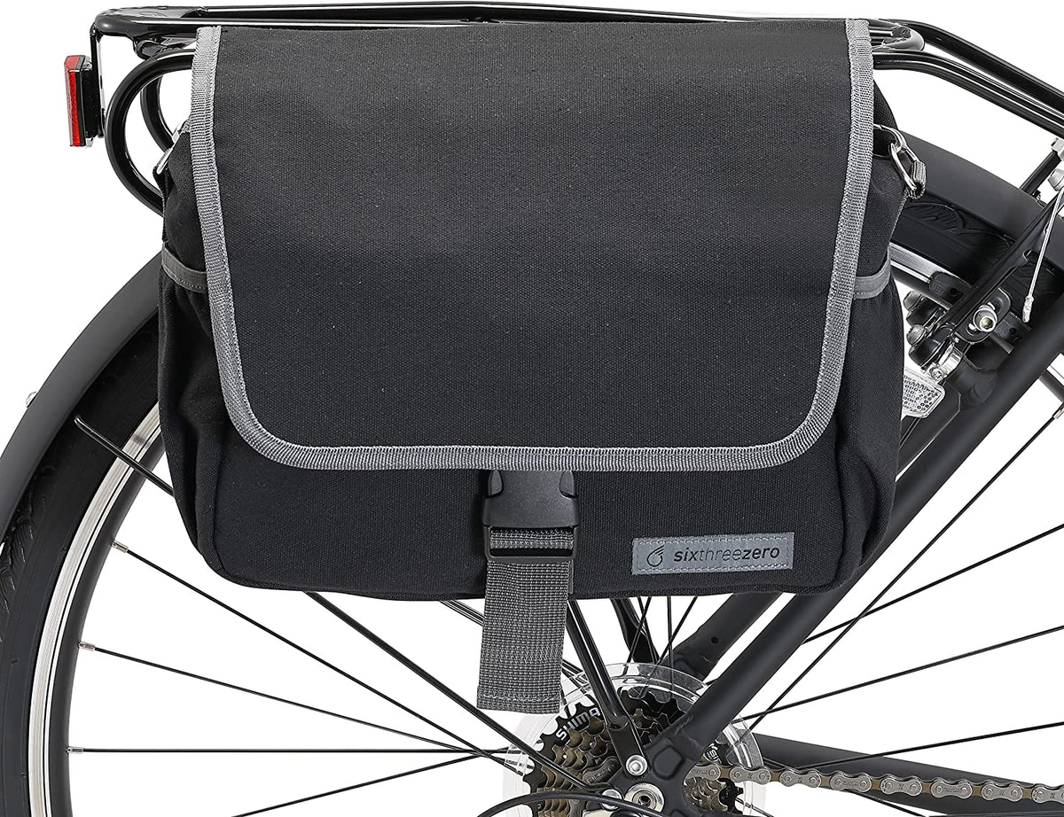 Black Waterproof Bicycle Pannier Bag with Shoulder Strap Y867