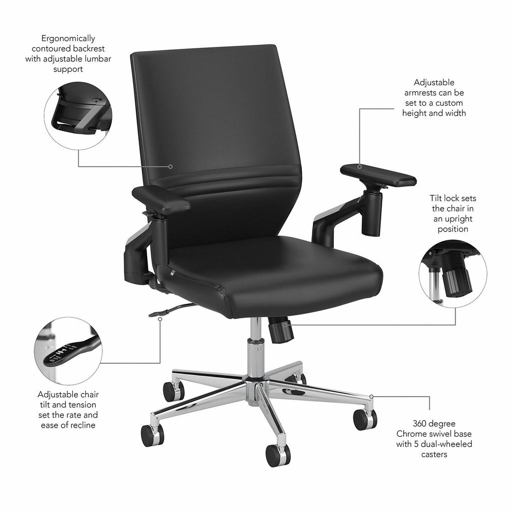 Washed Gray Leather Office Chair J78338