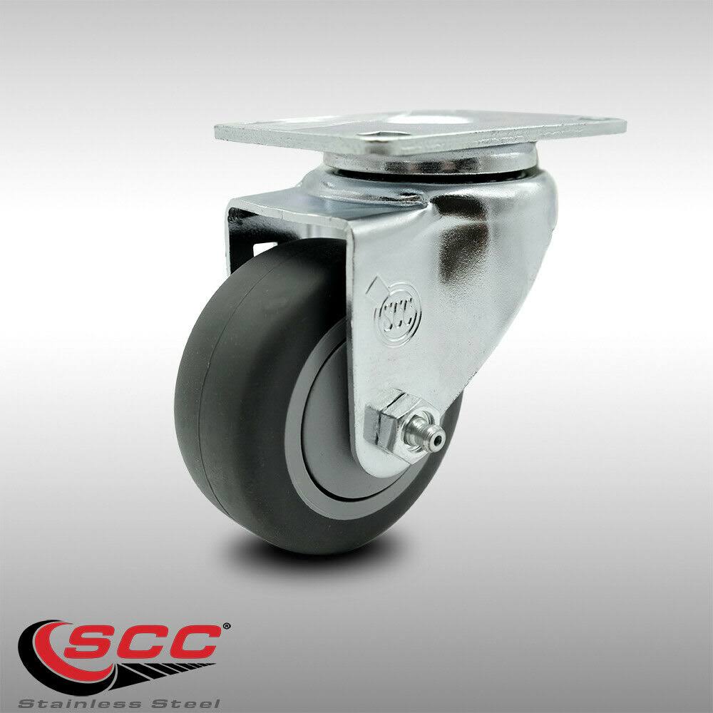 Thermoplastic Rubber Swivel Top Plate Caster - 3x22 Wheel - 210 lbs. Z440