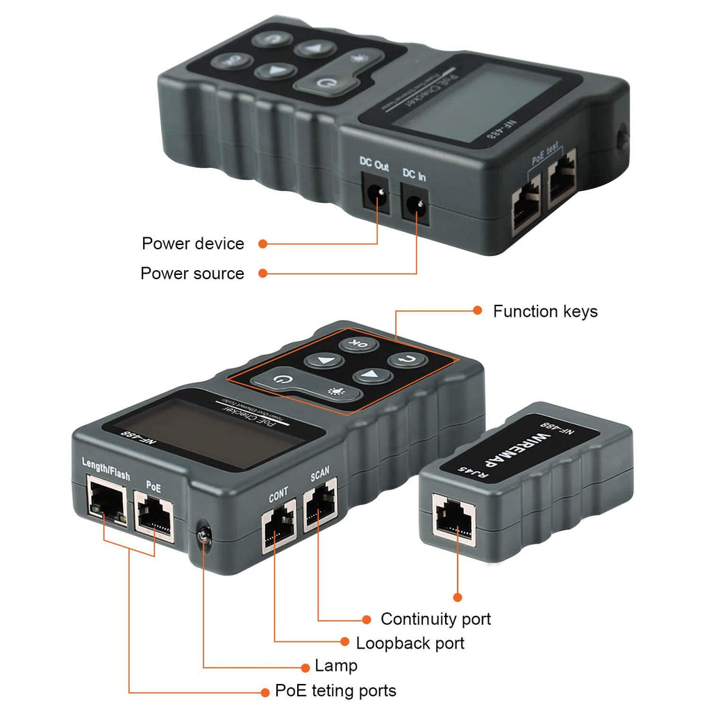 RJ45 Ethernet Tester, POE Cable Tester, Pack of 2 Y167