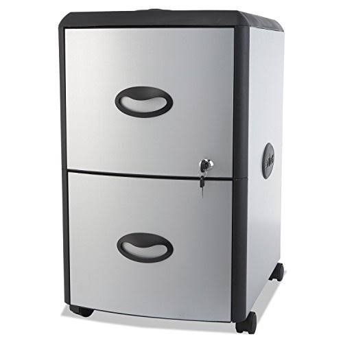 2-Drawer Mobile File Cabinet with Lock, Metal L2477