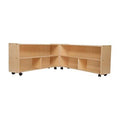 Folding 4 Compartment Shelving Unit with Casters T75606