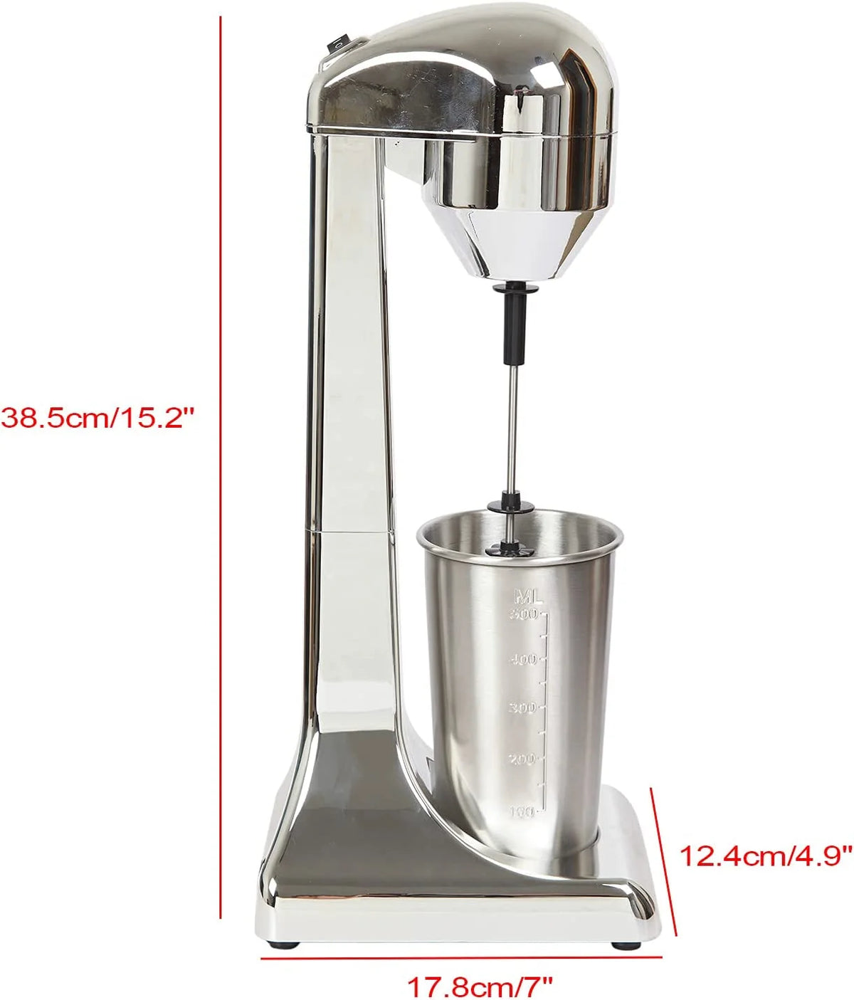110V 23000RPM Electric Milk Shaker Machine with 500ml Stainless Steel Cup D4655