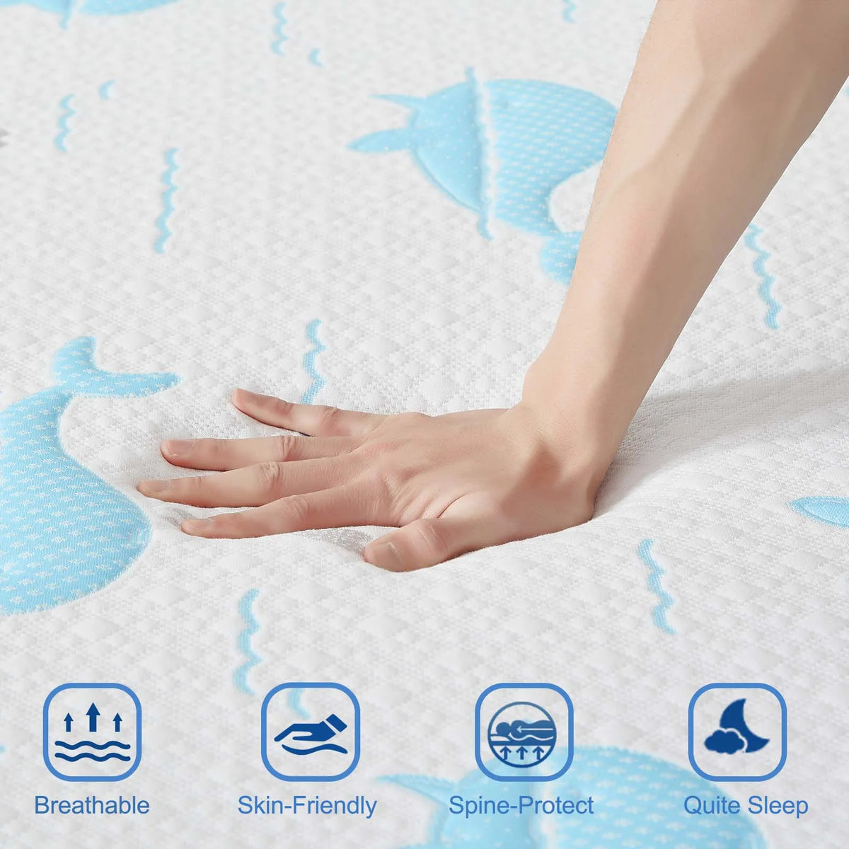 5 Inch Gel Memory Foam Twin Size Medium-Firm Mattress U644065