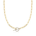 0.25 ct. t.w. Diamond Paper Clip Link Necklace in 14kt Yellow Gold R7260