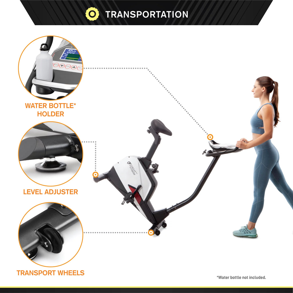 Magnetic Upright Exercise Bike with 15 Workout Presets T52624