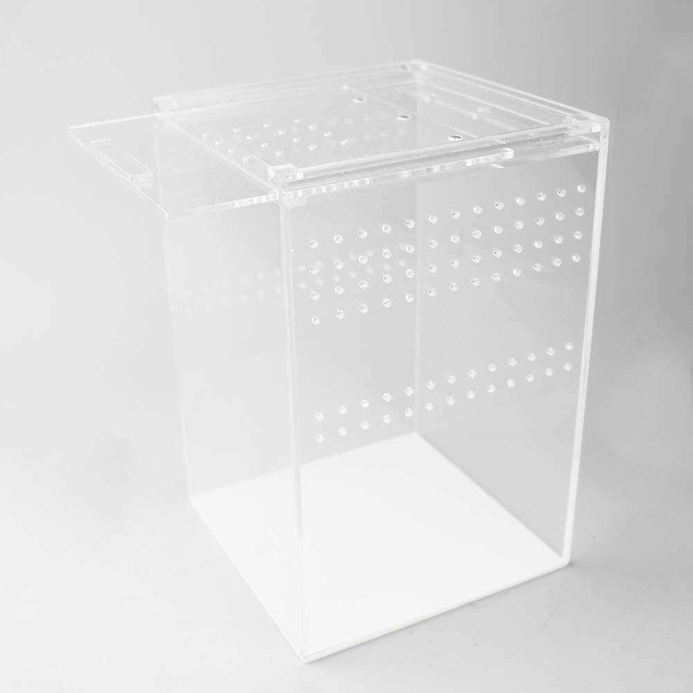 Magnetic Acrylic Reptile Cage 6x6x9 Tall Transparent Terrarium Tank J958003