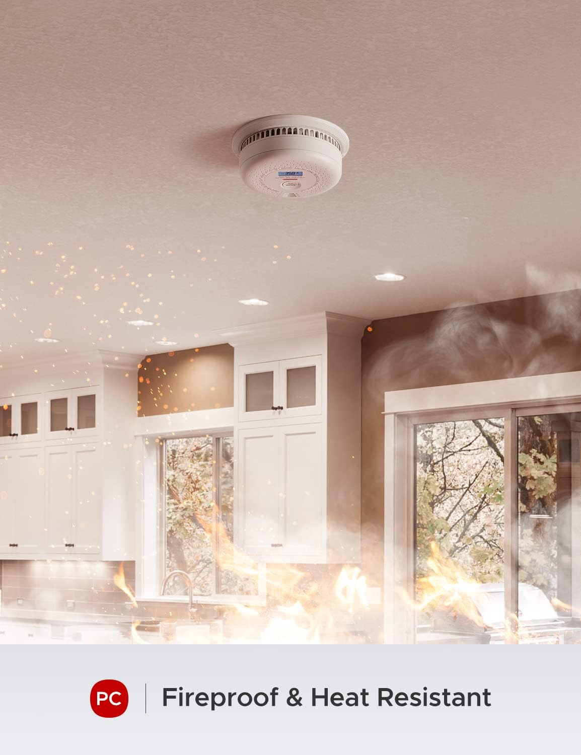 10-Year Battery Dual Sensor Smoke and Carbon Monoxide Alarm, 5-Pack D963