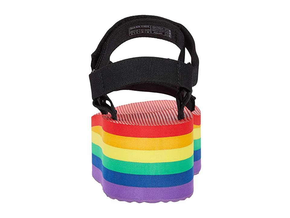 Rainbow-Black Flatform Sandals S57867